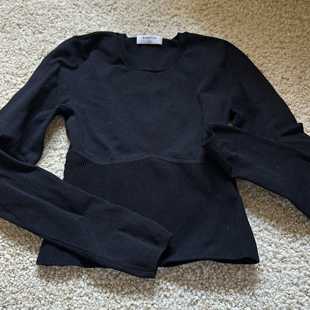 Aritzia Babaton sculpt corset seam sweater S